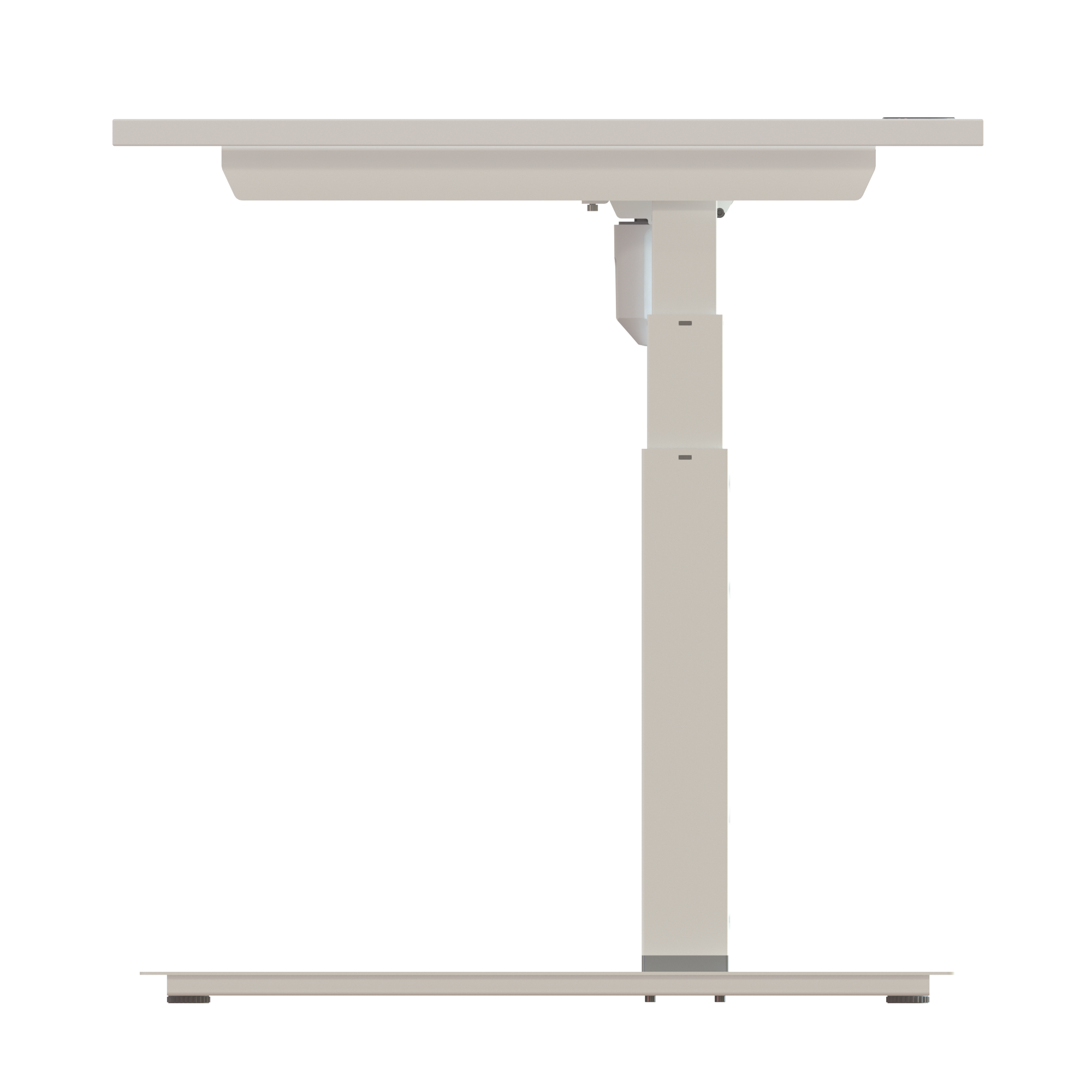 Ergonomic desk | 180x80 cm | White with white frame