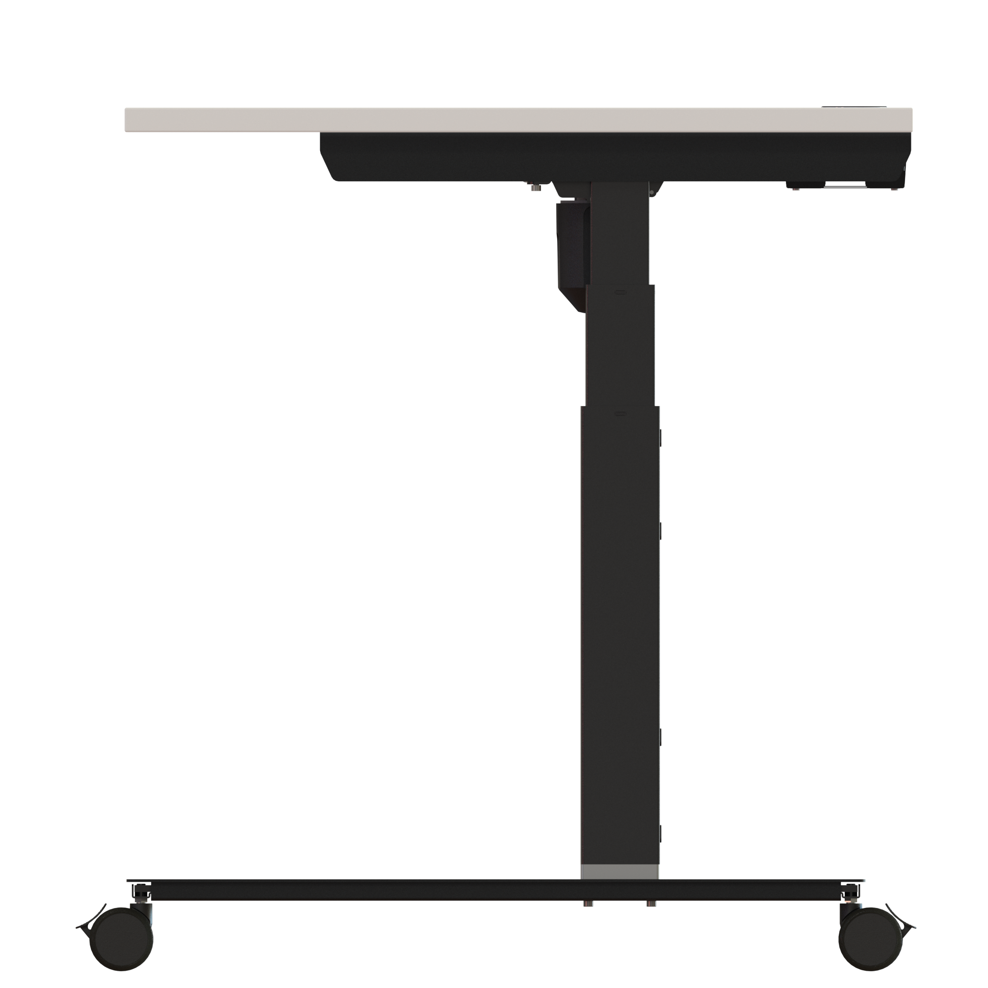 Ergonomic desk | 160x80 cm | White with black frame