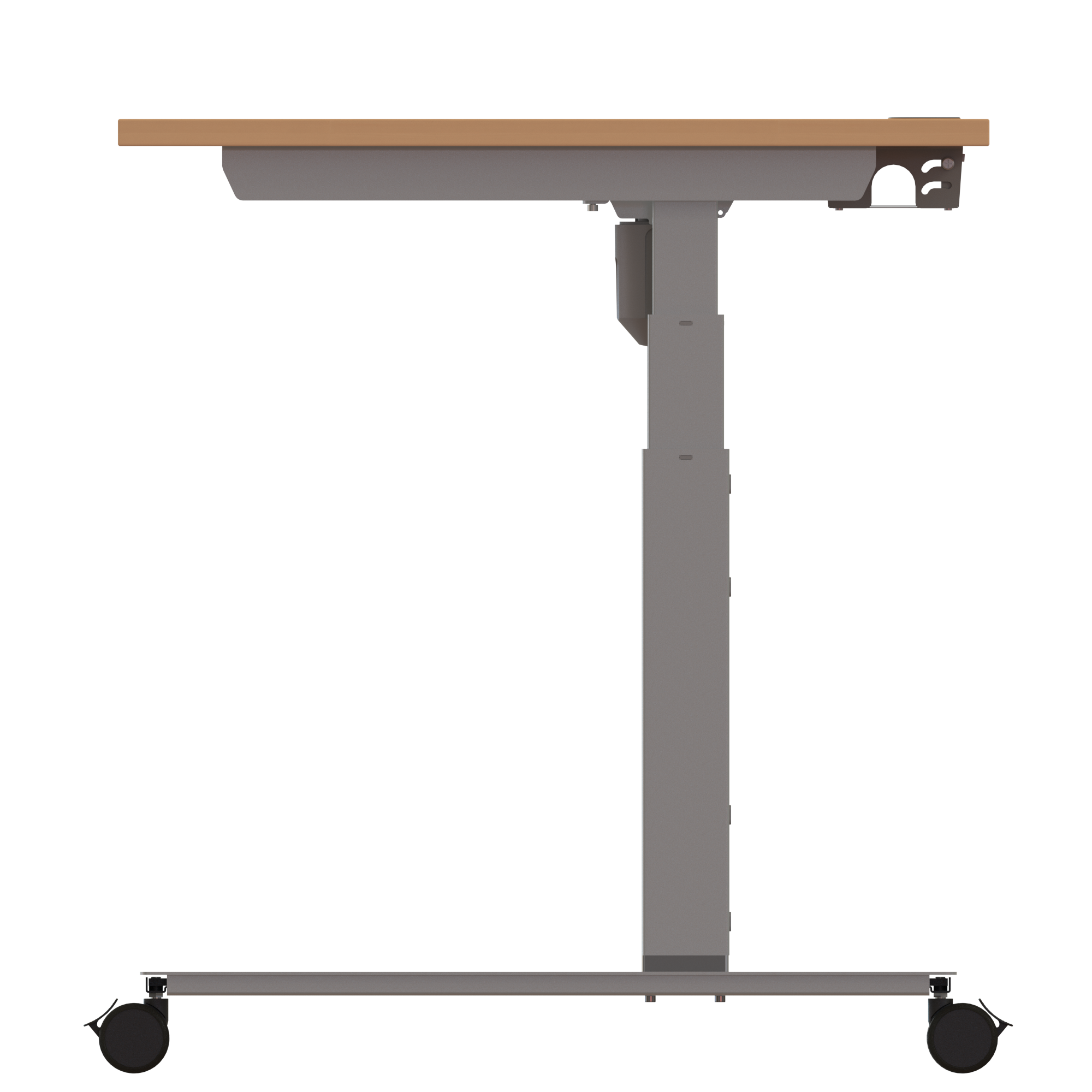 Ergonomic desk | 140x80 cm | Beech with silver frame