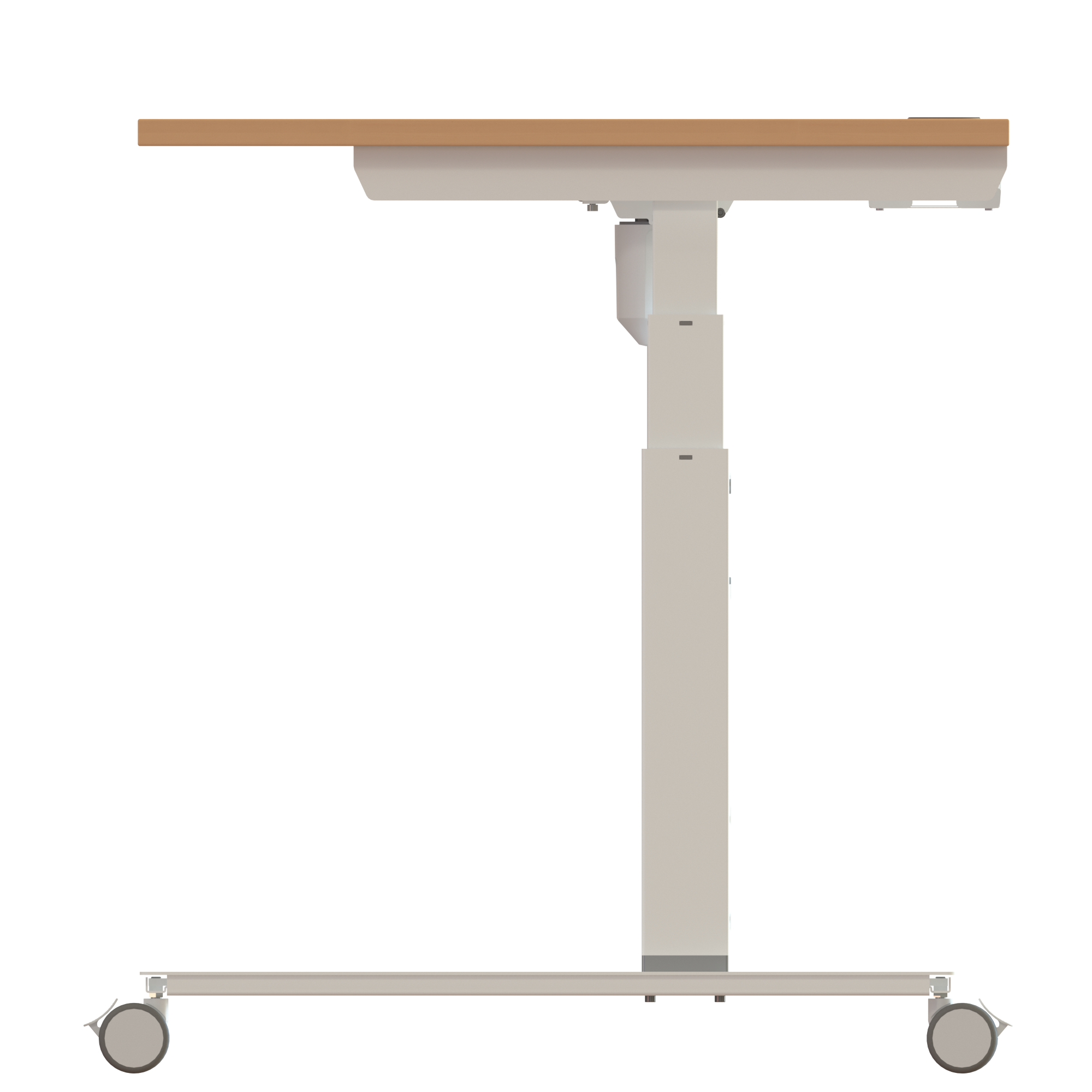 Ergonomic desk | 160x80 cm | Beech with white frame