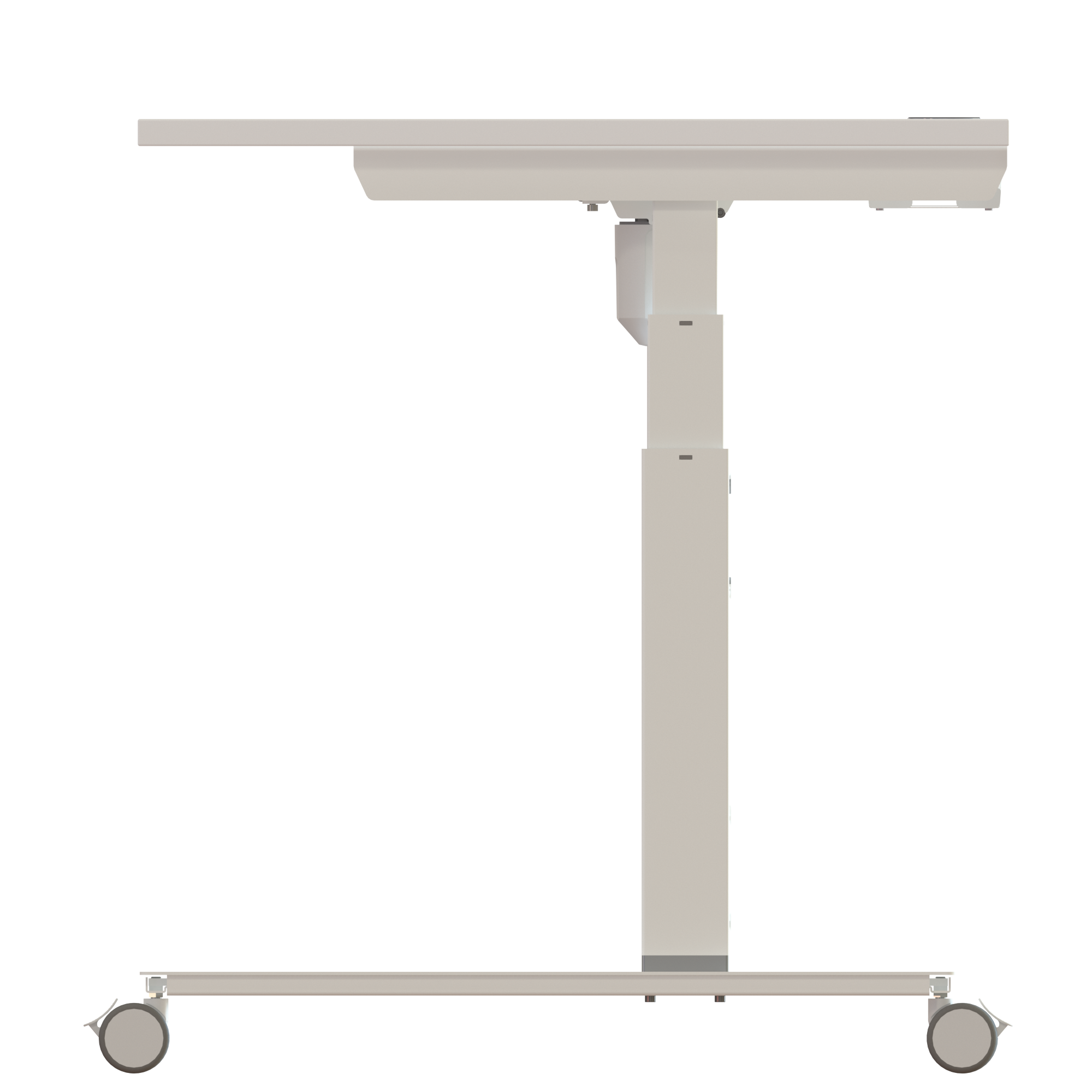 Ergonomic desk | 140x80 cm | White with white frame