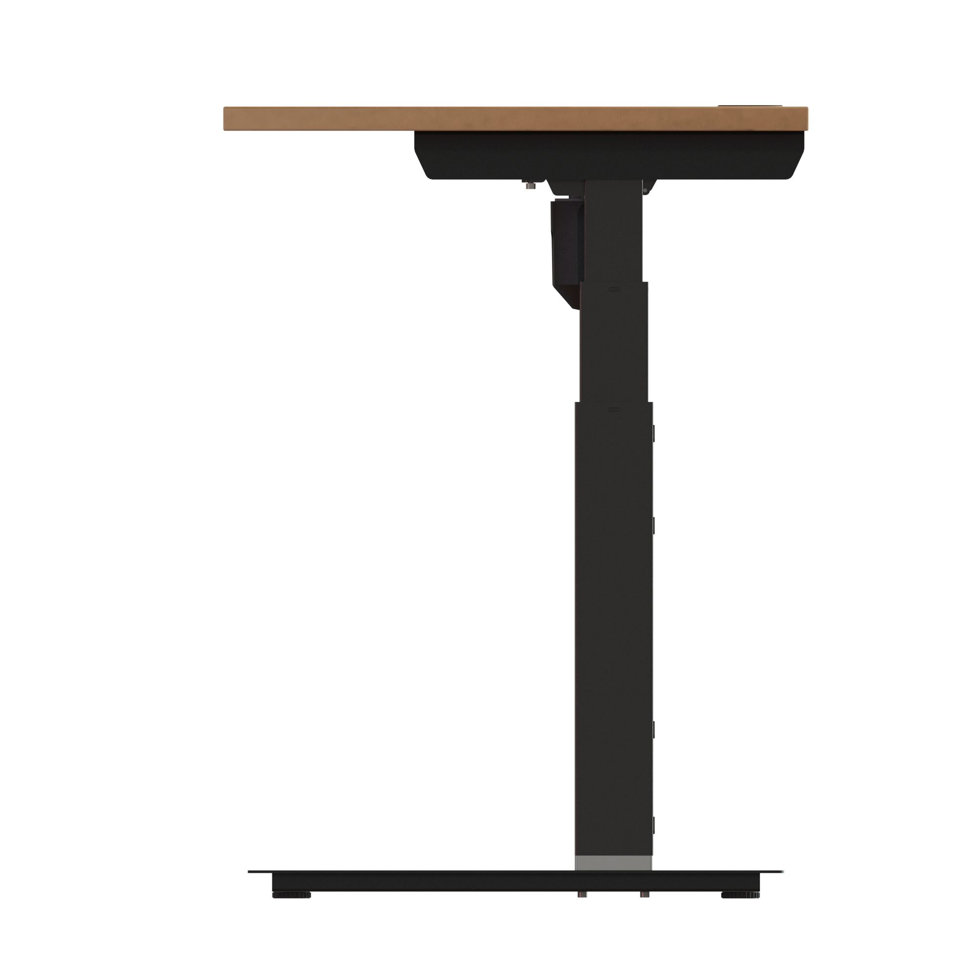 Ergonomic desk | 100x60 cm | Walnut with black frame