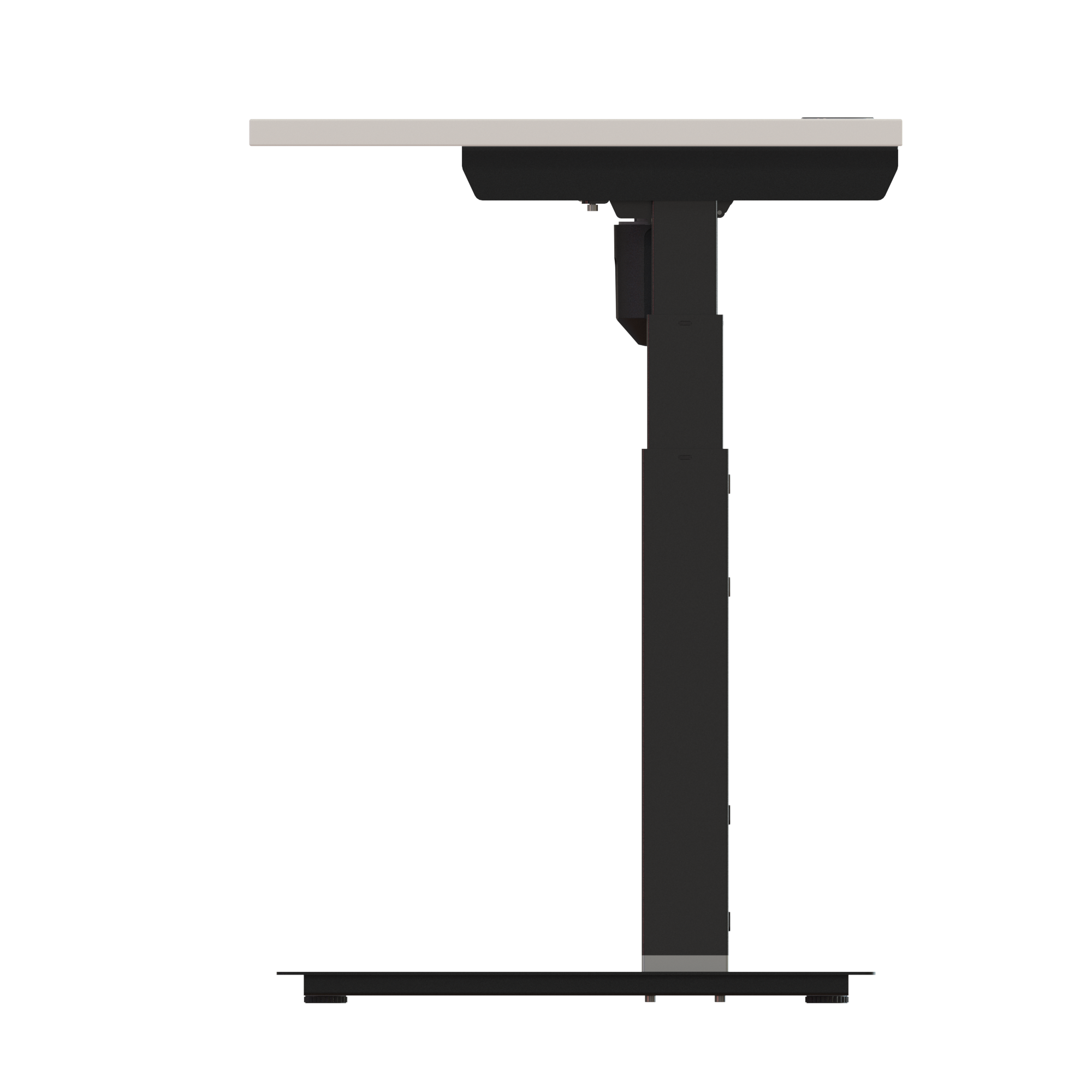 Ergonomic desk | 80x60 cm | White with black frame
