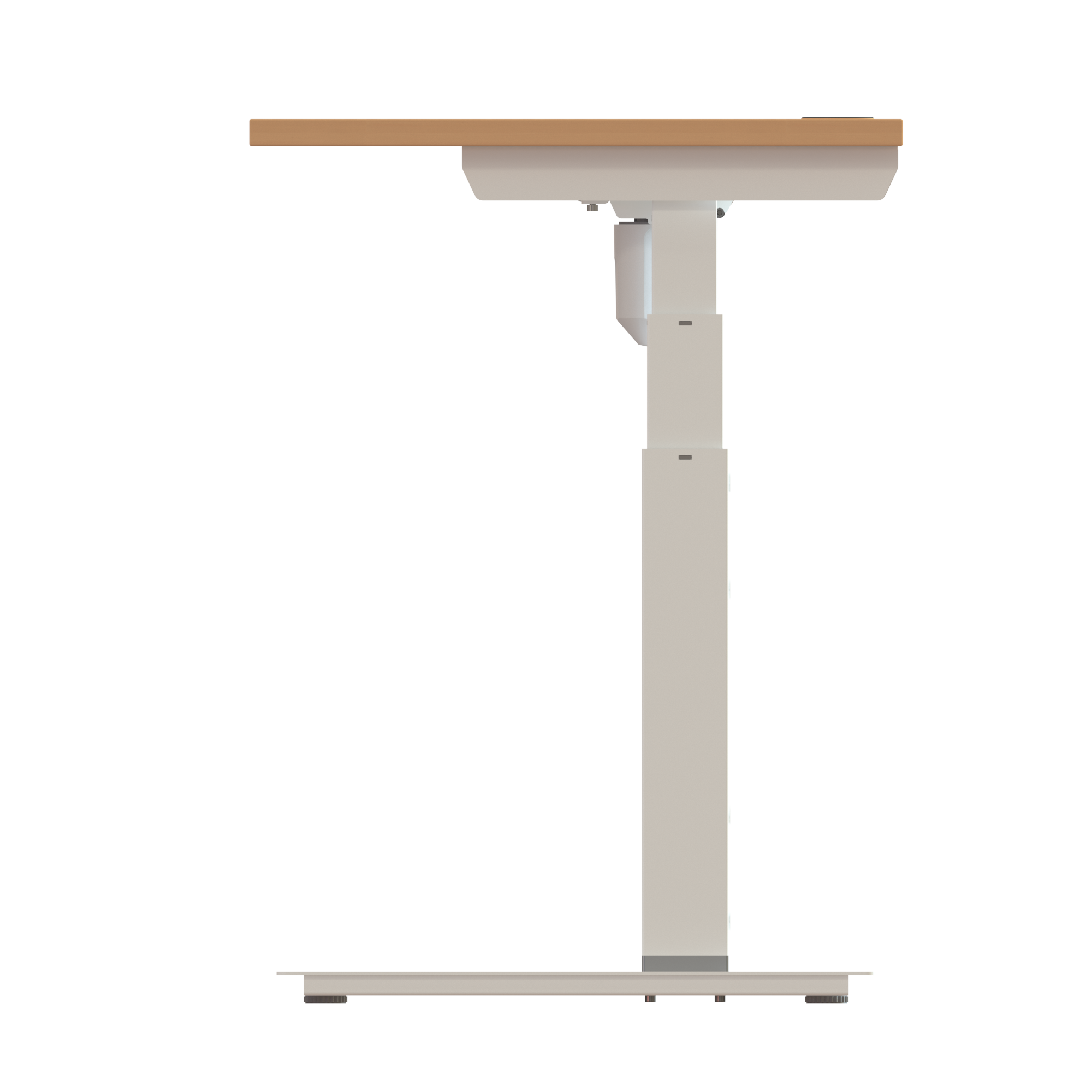 Ergonomic desk | 80x60 cm | Beech with white frame