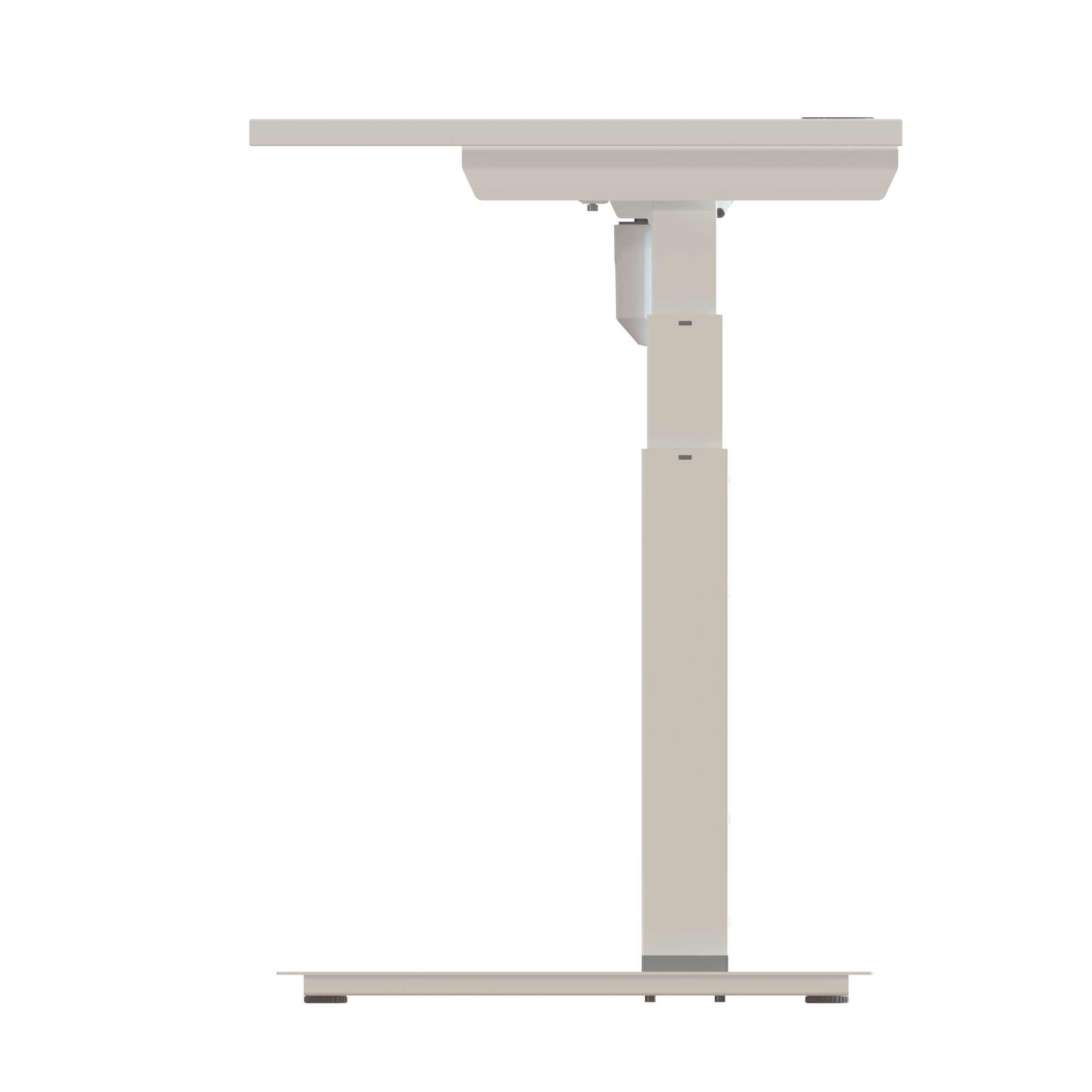 Ergonomic desk | 120x60 cm | White with white frame