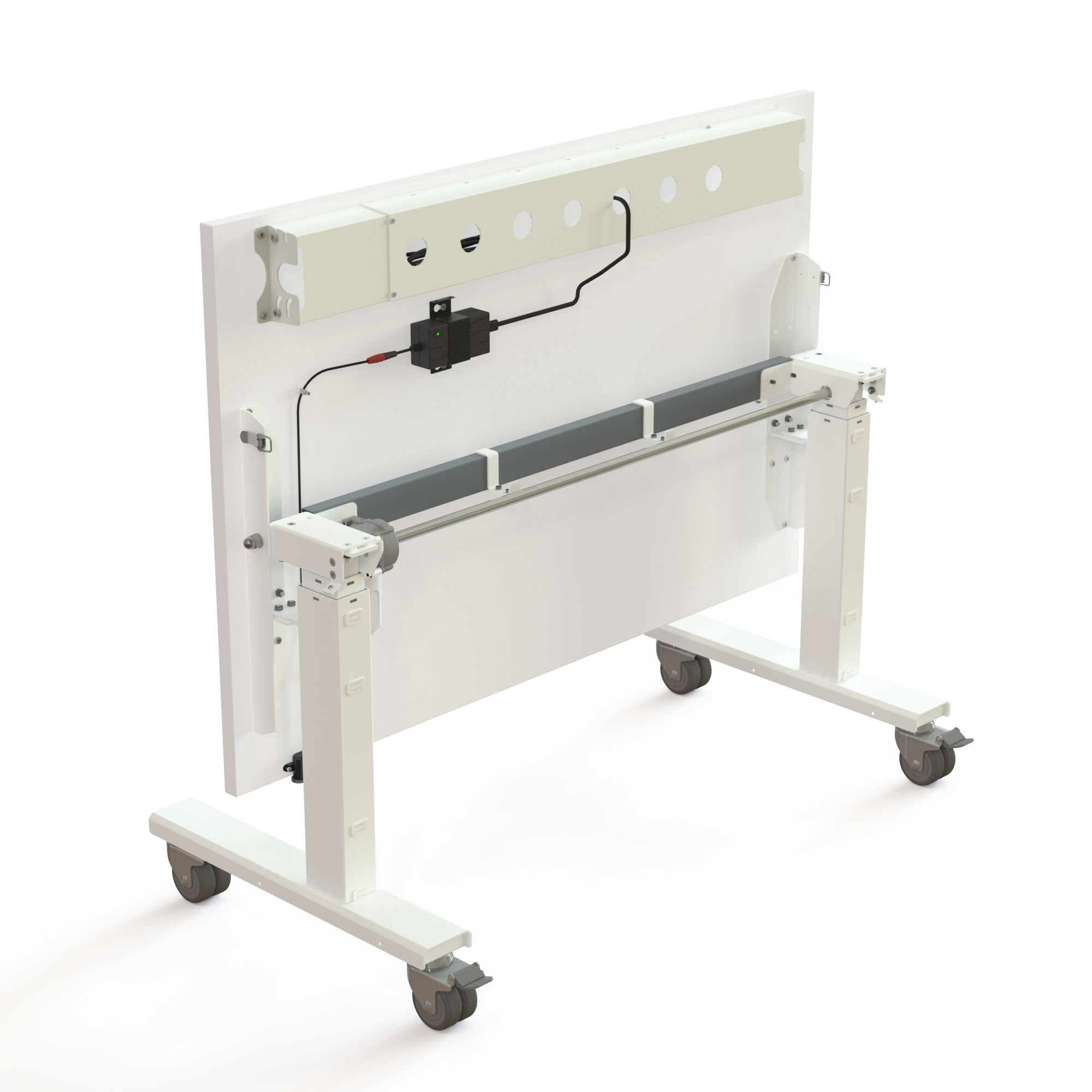 Ergonomic desk | 120x80 cm | White with white frame