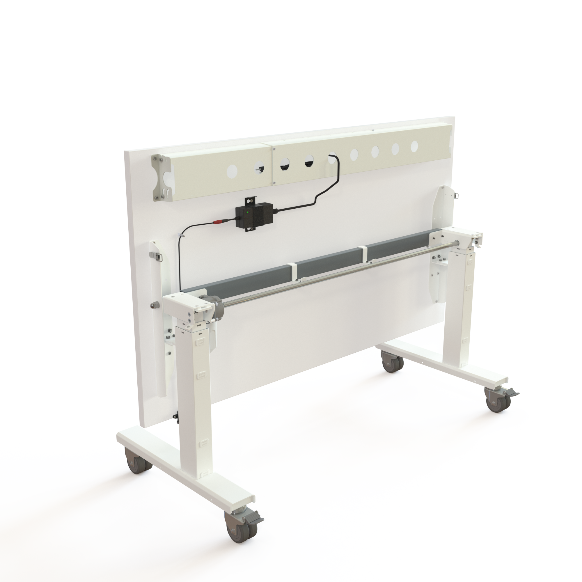 Ergonomic desk | 140x80 cm | White with white frame