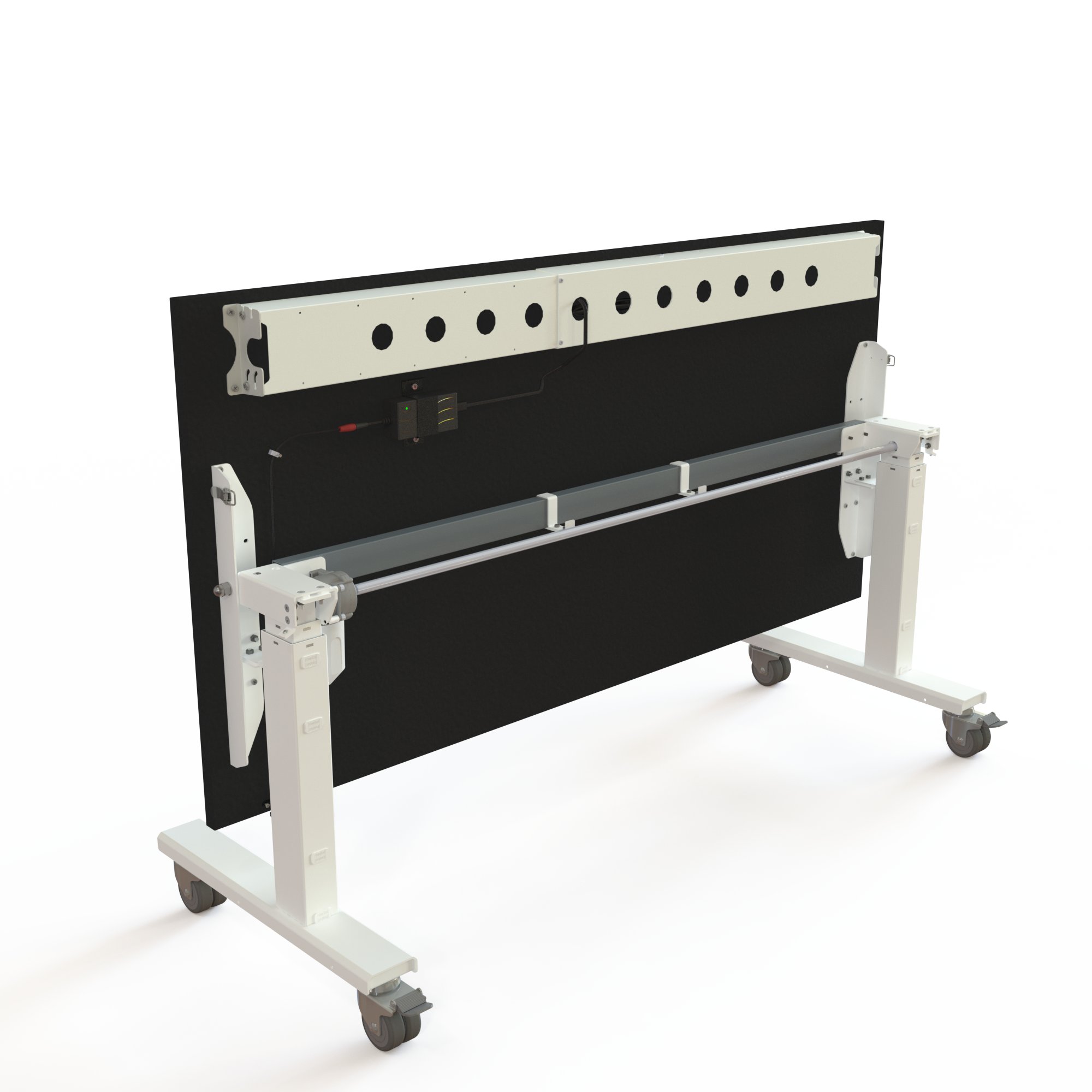 Ergonomic desk | 160x80 cm | Black  with white frame