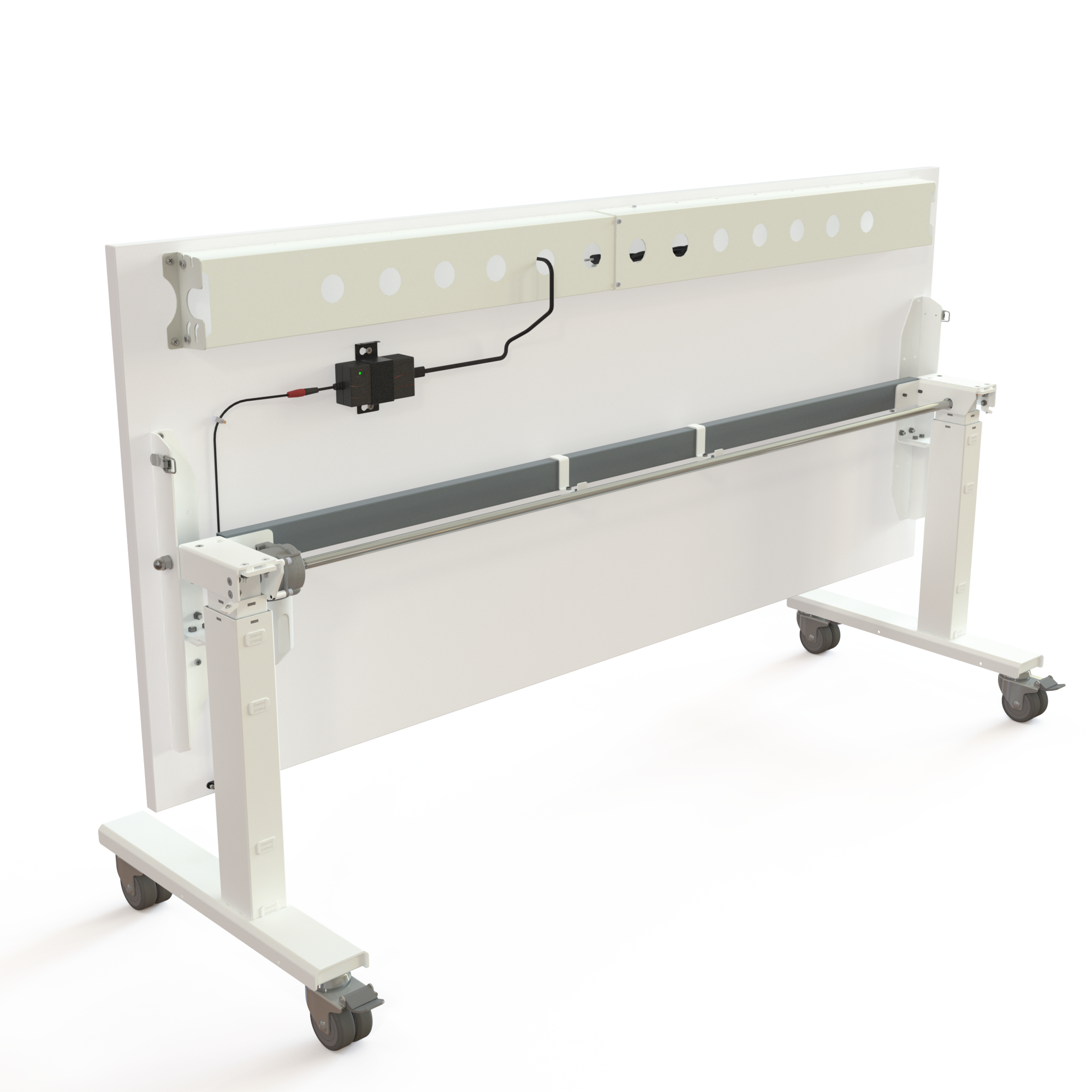 Ergonomic desk | 180x80 cm | White with white frame