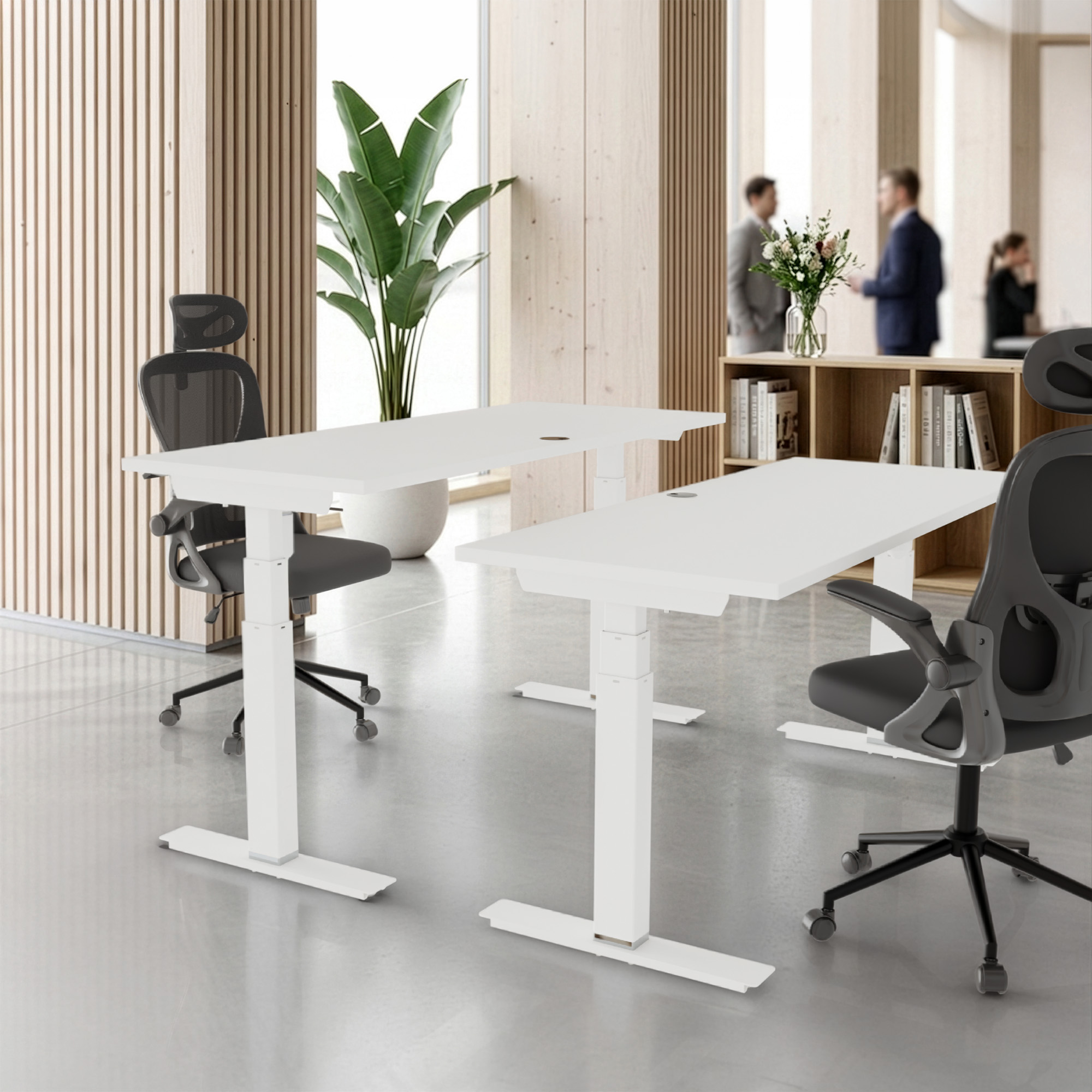 Ergonomic desk | 80x60 cm | White with white frame